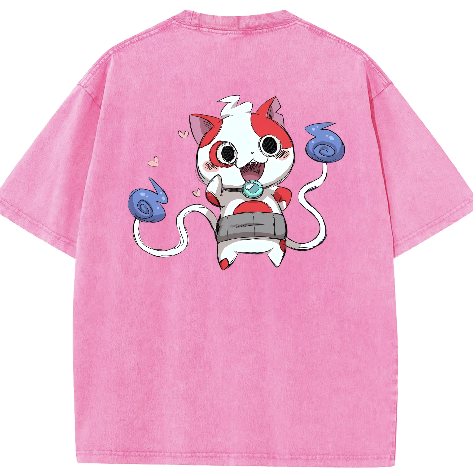 （画像用） 妖怪ウォッチ Yo-kai Watch 綿100% ヴィンテージ風 半袖Tシャツ（背面プリント）